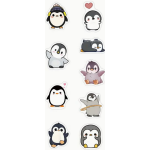 Penguin Stickers - Assorted - Roll of 50's